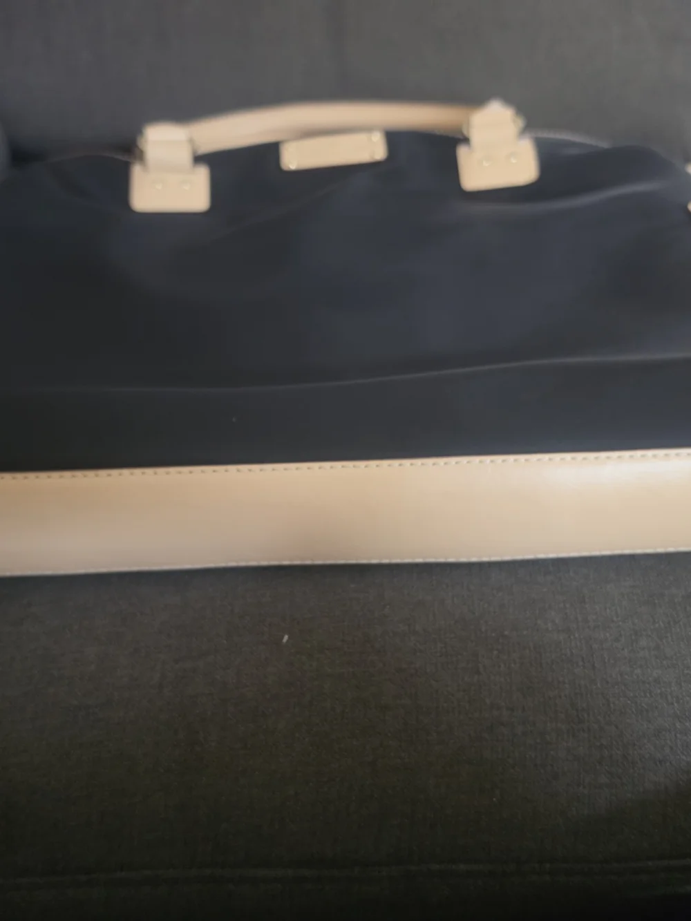 Kate Spade Kennedy Park Calista laptop bag in black nylon with tan leather trim - Picture 4 of 10